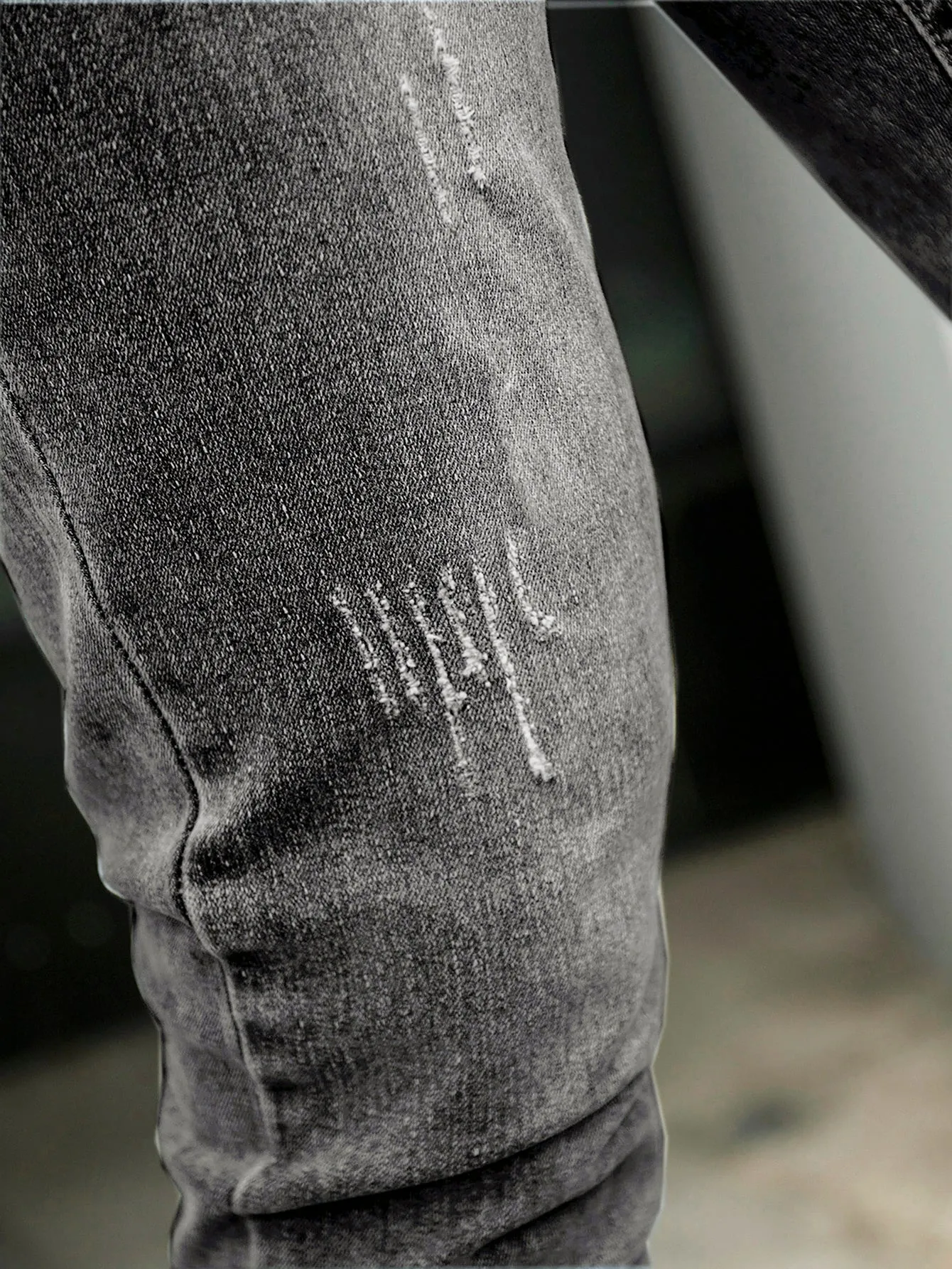 Slant Pocket Cat Scratch Jeans