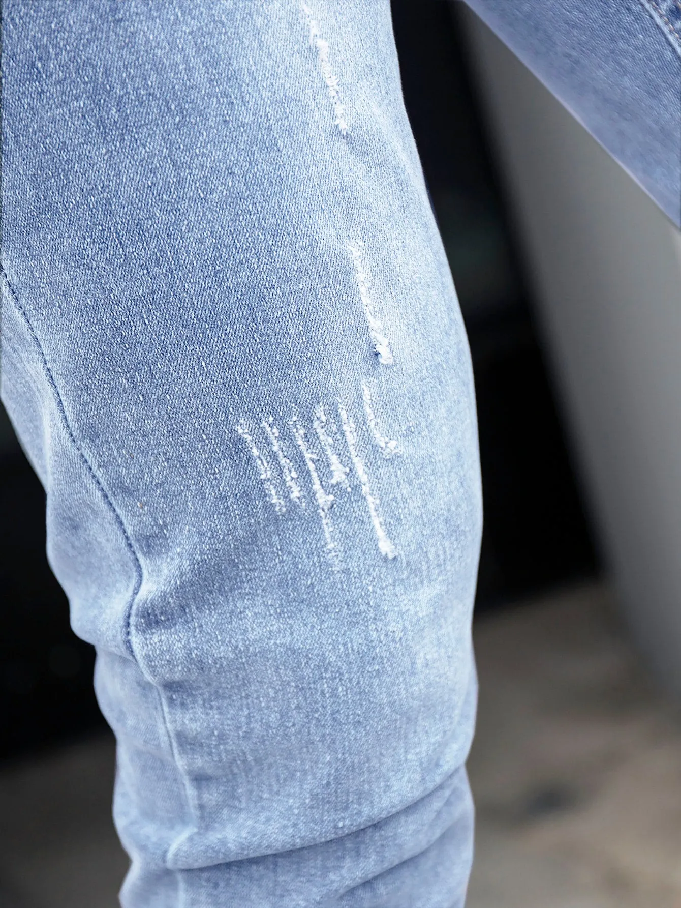 Slant Pocket Cat Scratch Jeans