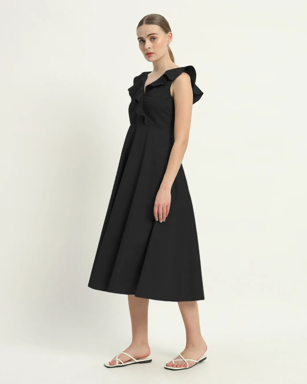 The Albany Noir Cotton Dress