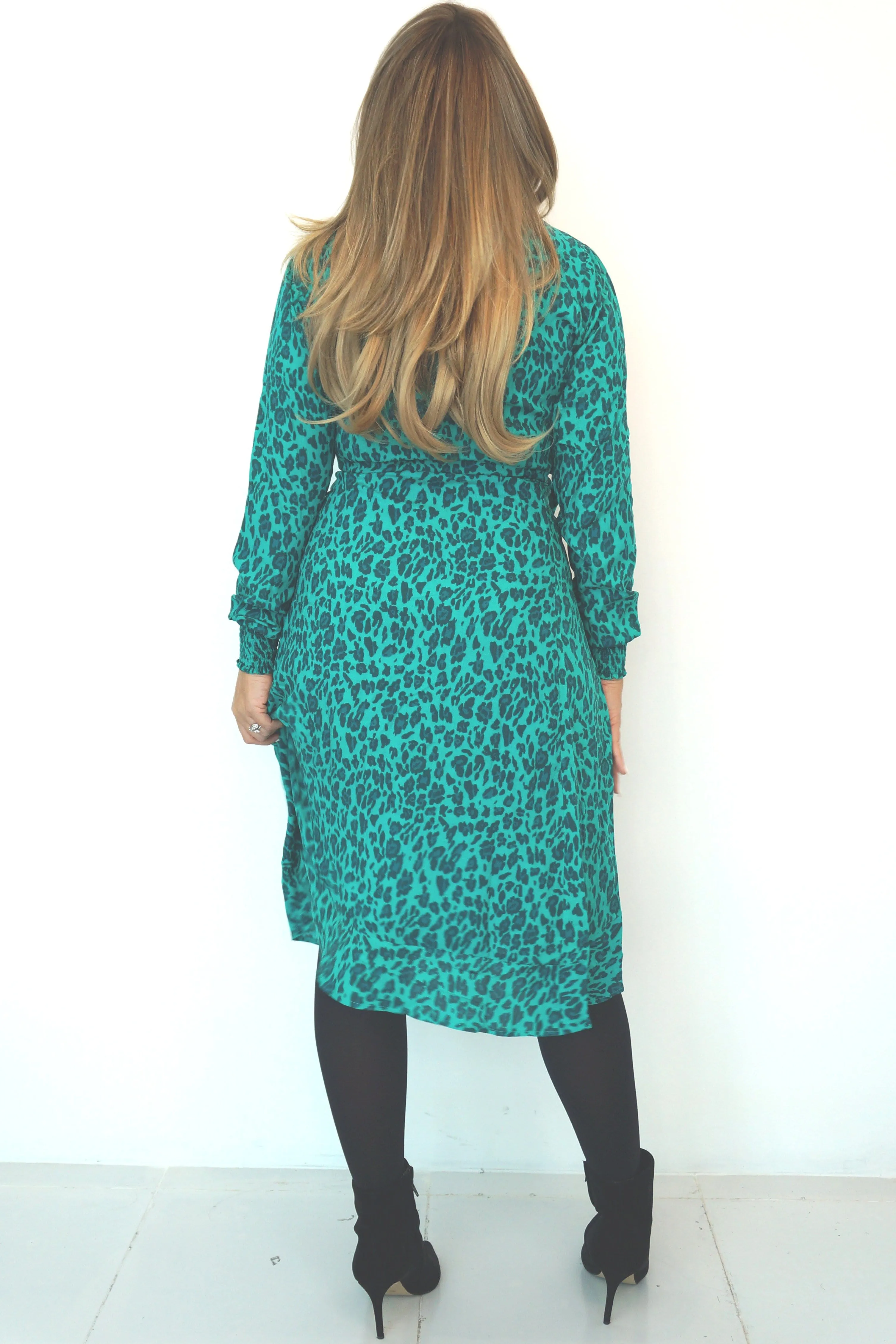 The Midi Flirty Wrap Dress - Jade Jungle