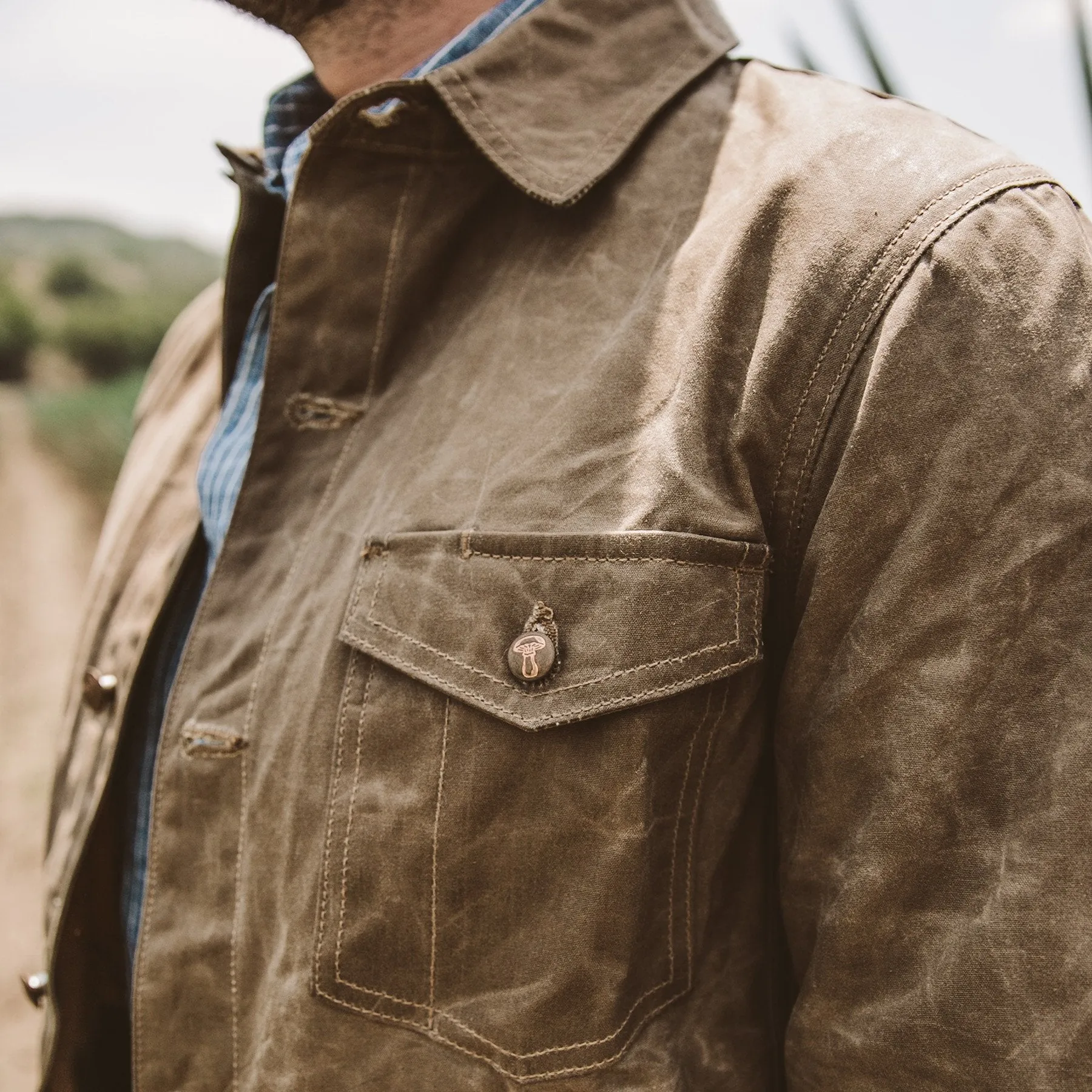 The Project Jacket in Field Tan Beeswaxed Canvas