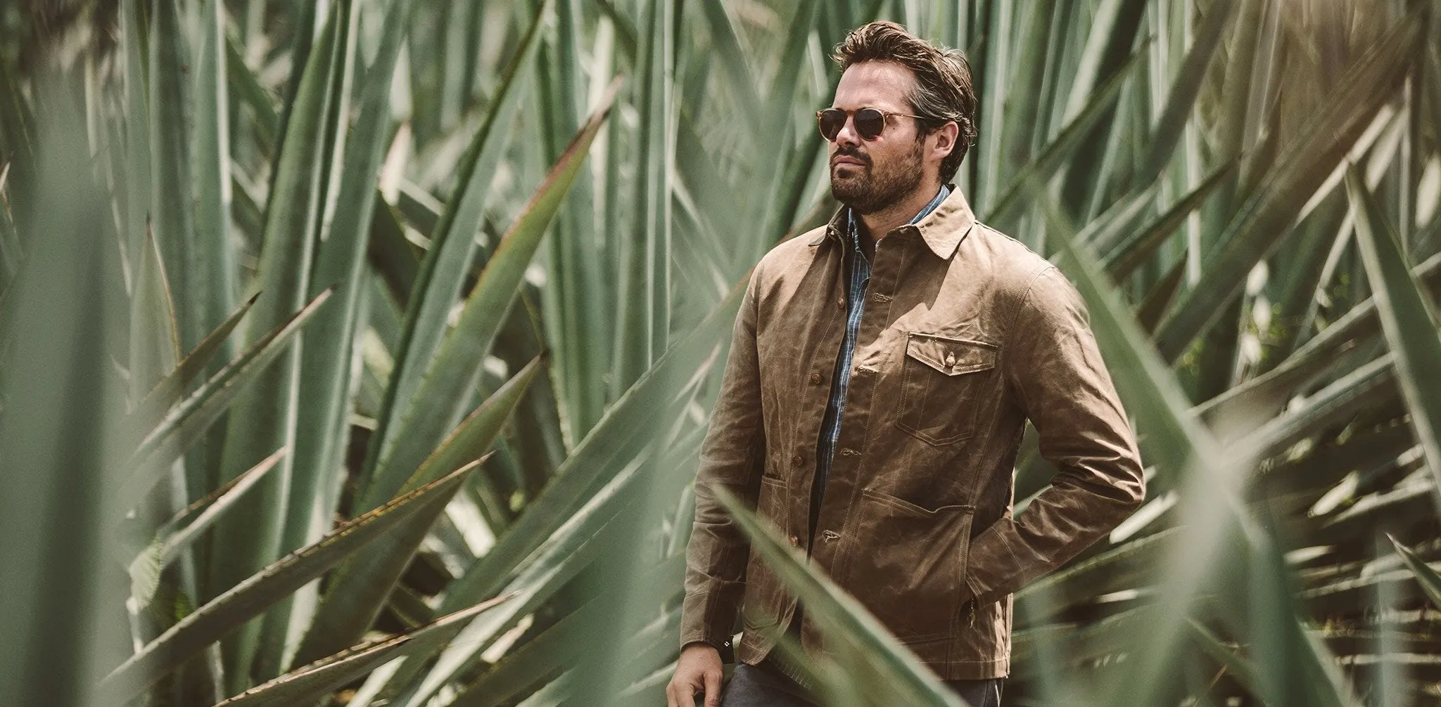 The Project Jacket in Field Tan Beeswaxed Canvas