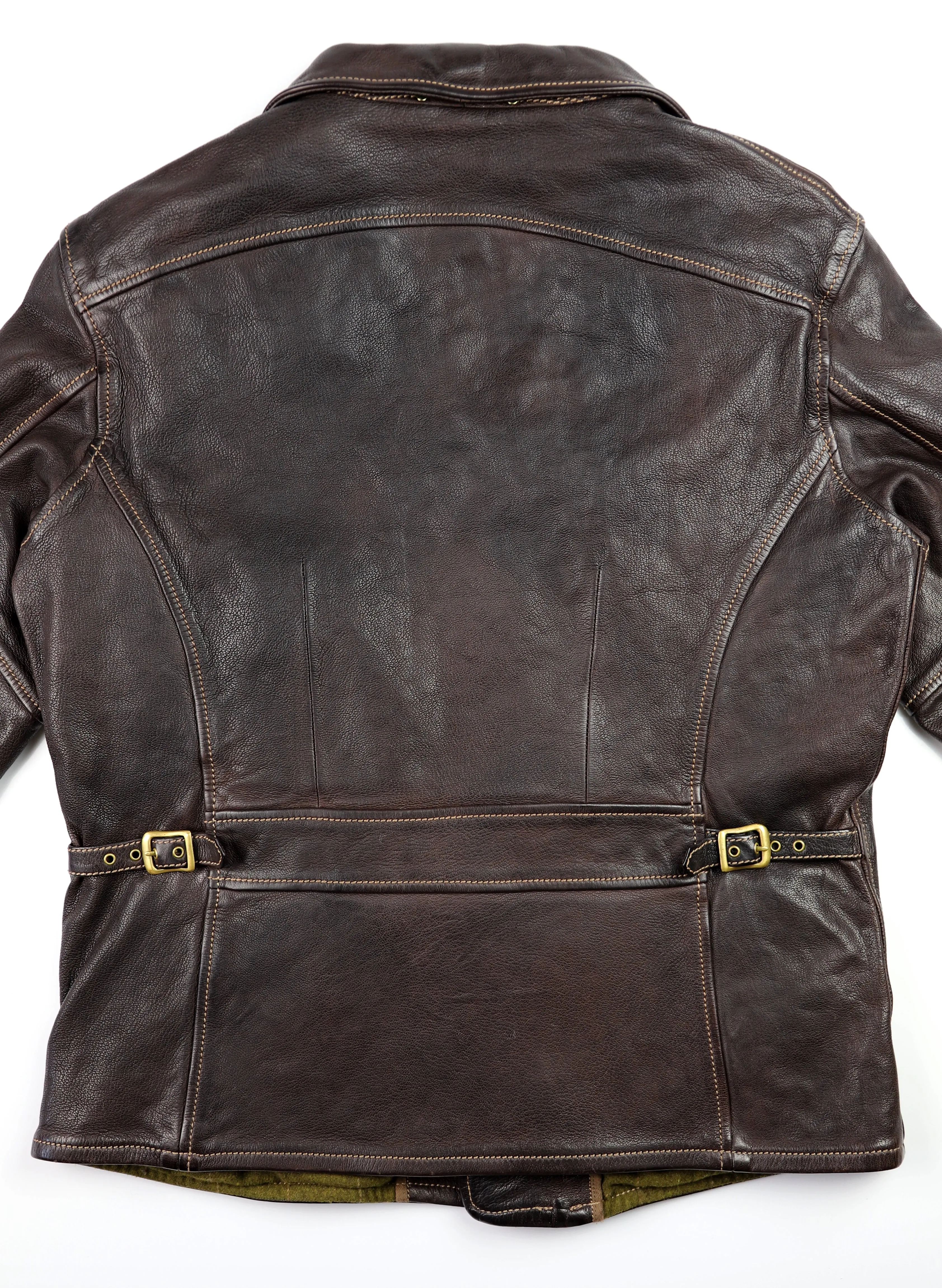 Thedi Evander Crosszip Half Belt, size XL, Brown Goatskin