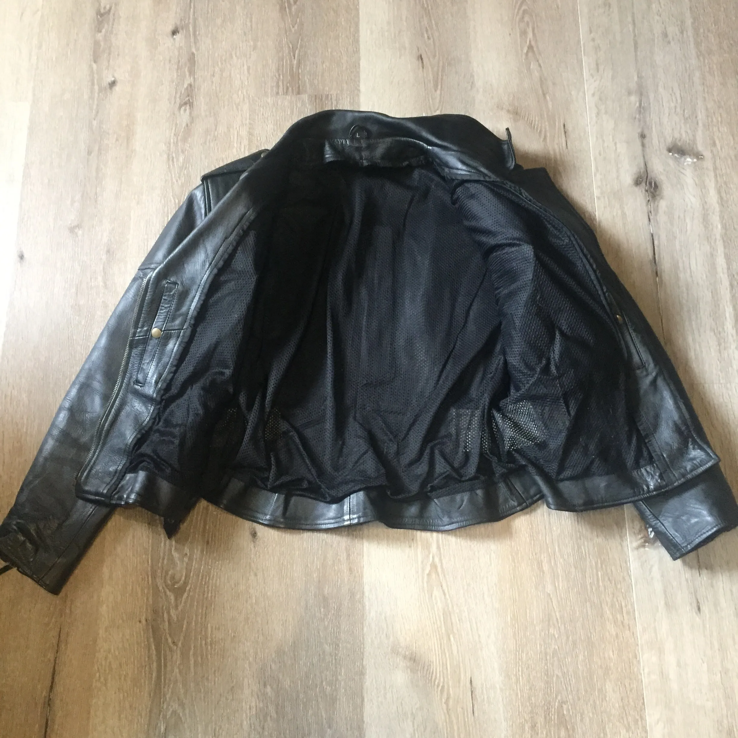 Vintage Black Leather Moto Jacket