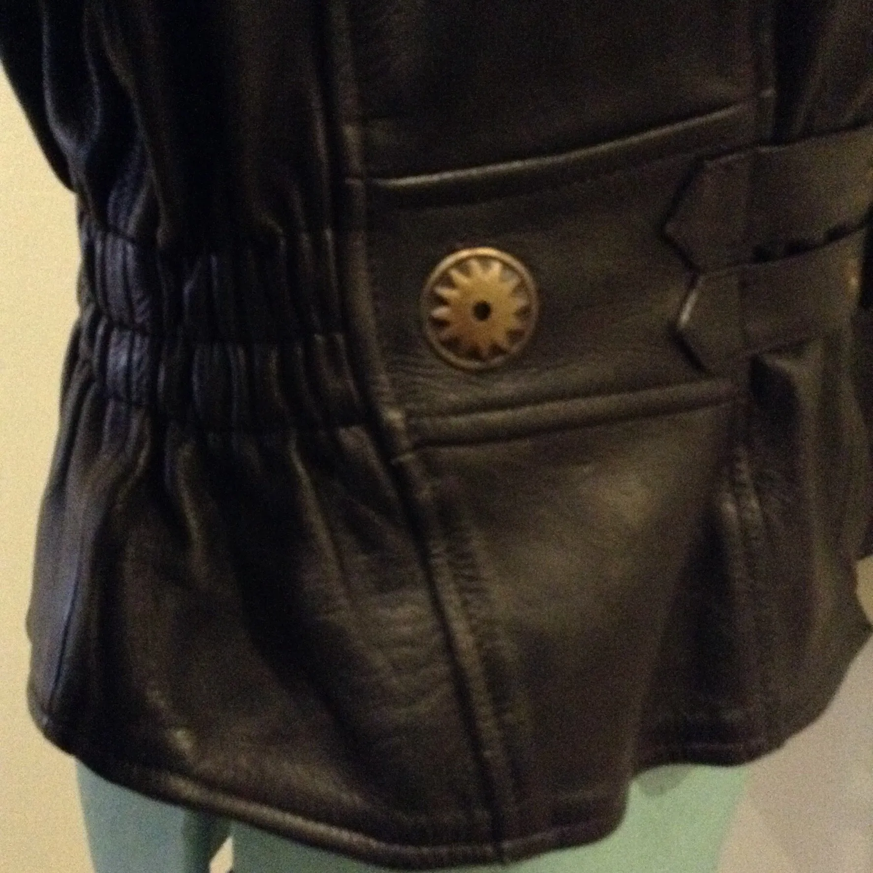Vintage Black Leather Moto Jacket