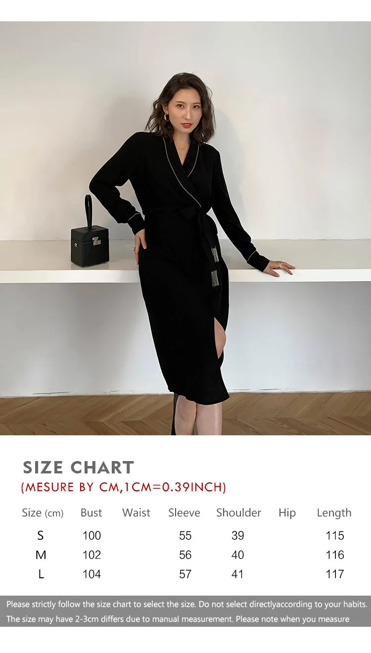 Vintage Elegant Long Wrap Dress