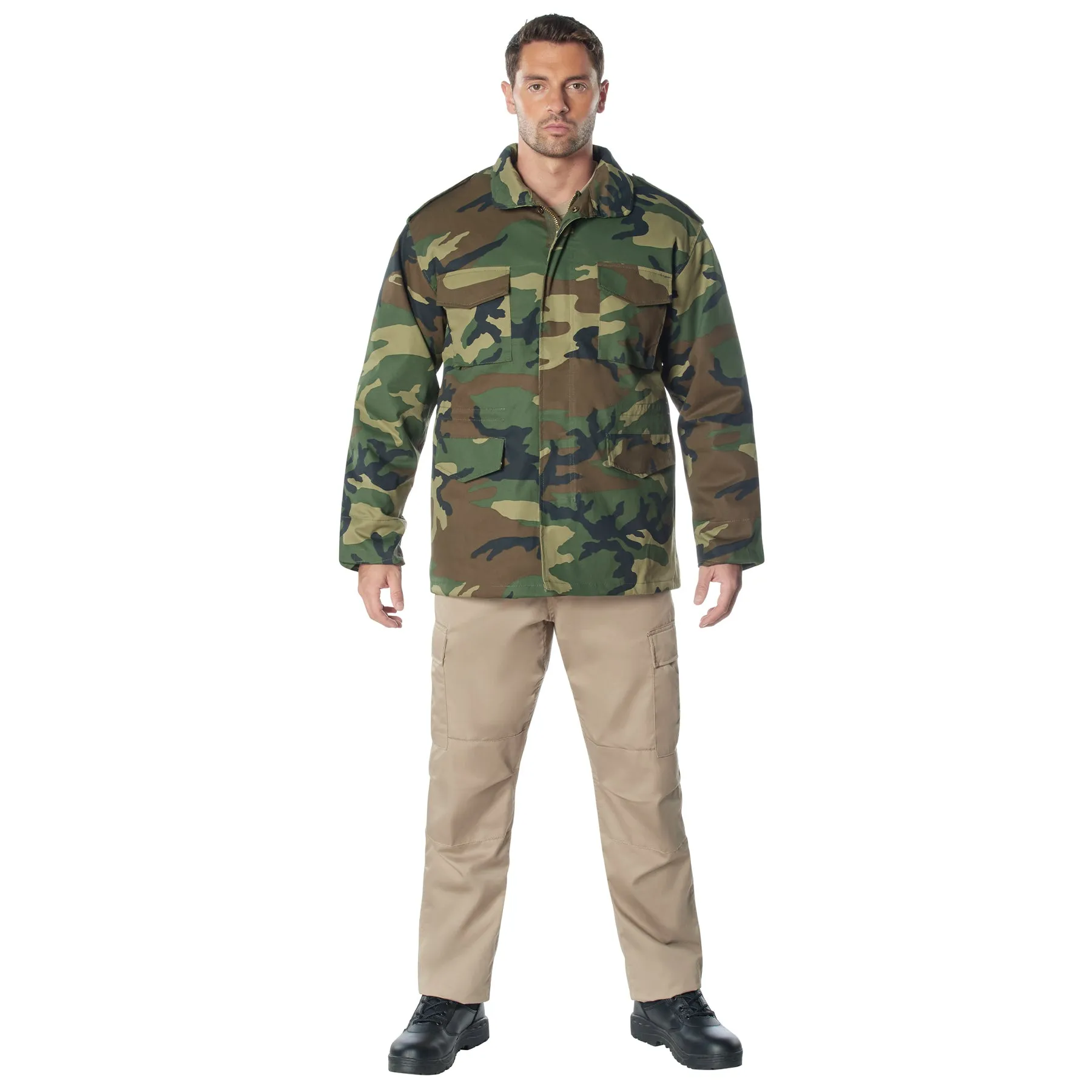 Vintage M-65 Field Jacket-WOODLAND CAMO
