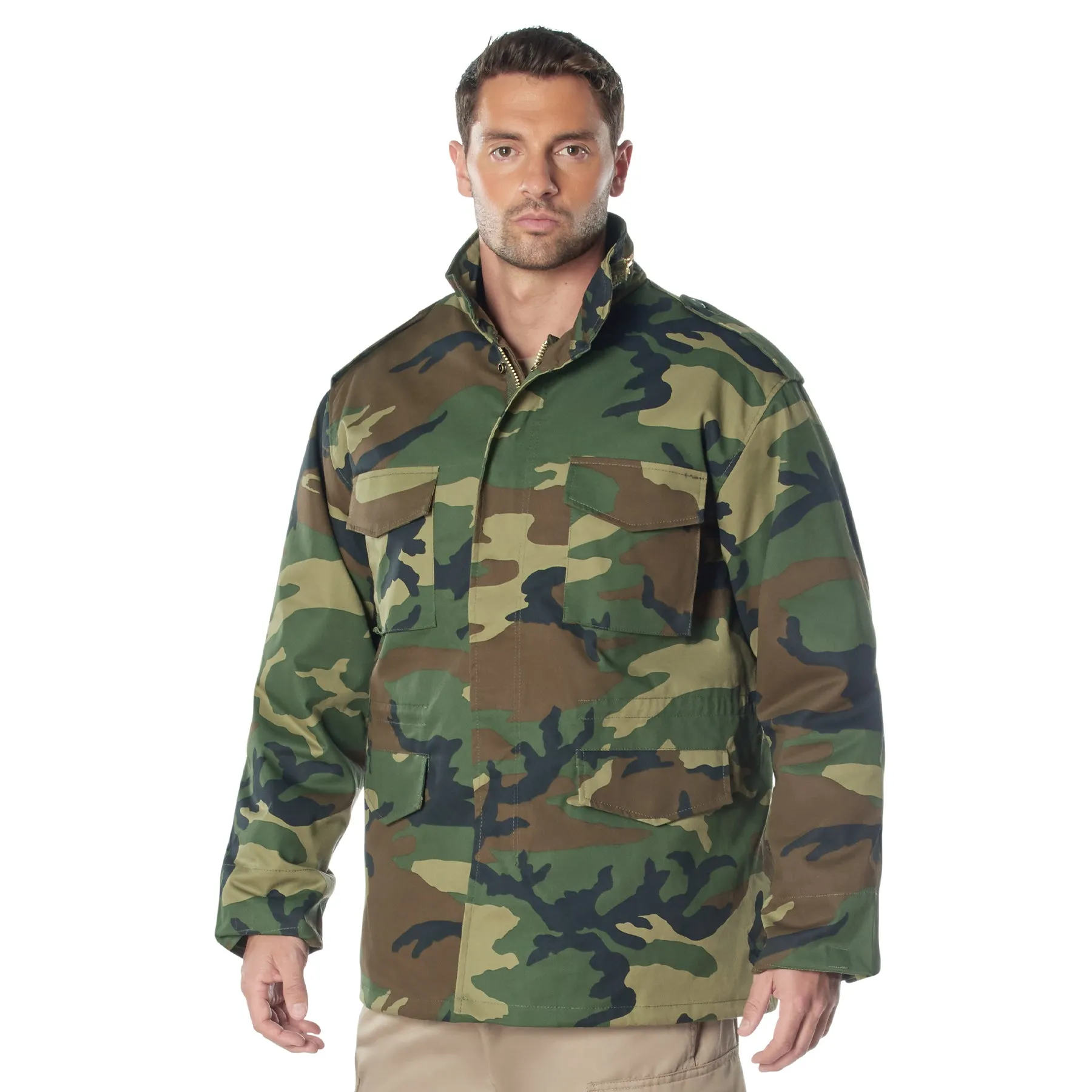 Vintage M-65 Field Jacket-WOODLAND CAMO