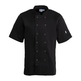 Whites Vegas Unisex Chefs Jacket Short Sleeve Black 5XL - A439-5XL