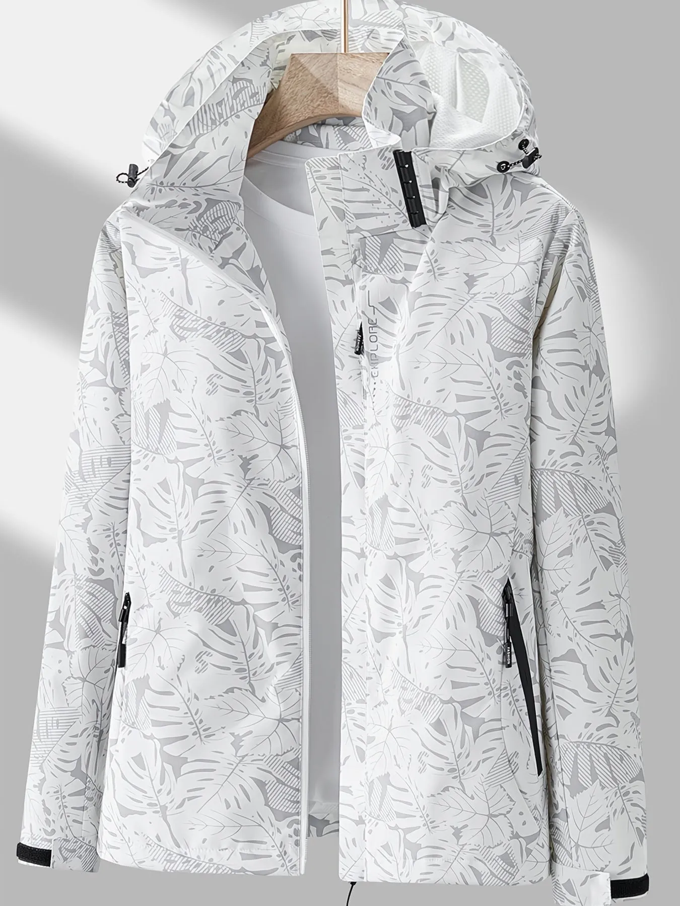 Womens Camouflage Outdoor Jacket Windproof Rainproof With Removable Hood Perfect For Outdoor Adventures | High-quality & Affordable
